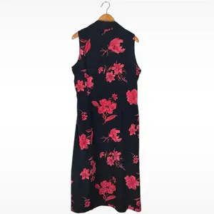 Vintage Y2K Dressbarn Women’s Size 18W Floral Button Front Black Summer Dress thumbnail 8