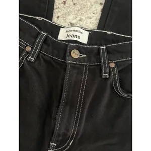 Reformation Cowboy High Rise Straight Black Jeans 24 thumbnail 2