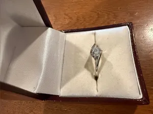 Sterling-Inspired Silver Twist Ring with Clear Center Stone Size 6 3/4 thumbnail 4