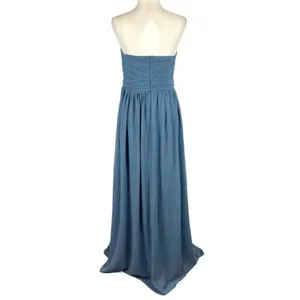 Lulus Endless Glamour Slate Blue Strapless Maxi Dress XL – Pleated Wedding Guest thumbnail 12