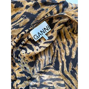 GANNI Animal Print Tie Front Blouse Top EU 34 XS 100% Viscose thumbnail 8