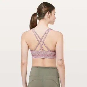 Lululemon Energy Bra in Arrow Jacquard Antique Bark Copper Coil sports Strappy thumbnail 2