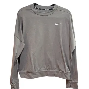 Nike Running Dri-FIT Grey Long Sleeve Top Thumbholes Large Gorpcore Active Life‎ thumbnail 1