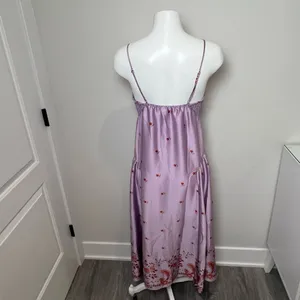 Free People Intimately On My Own Satin Maxi Dress thumbnail 4