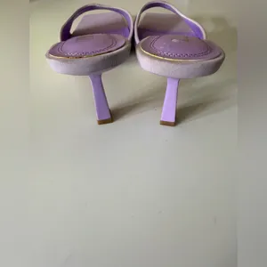 Zara‎ Women's Lavender Slide Sandals/heels Size 36 thumbnail 4
