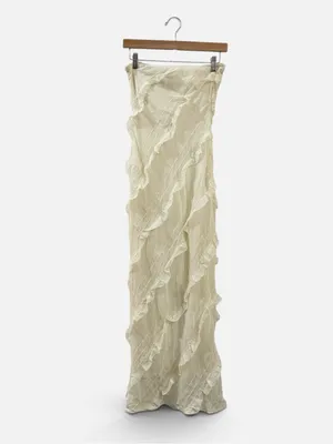 Princess Polly Boyle Maxi Dress Yellow Size 2 Strapless thumbnail 7
