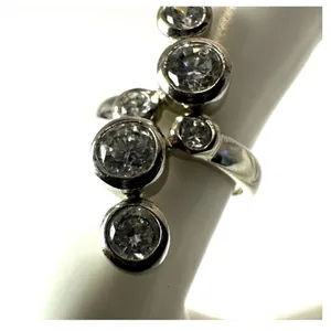 Silver tone rhinestone ring Silver thumbnail 10