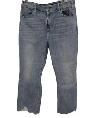 Womens Abercrombie & Fitch Simone High Rise Ankle Flare Blue Jeans Size 31 12 S thumbnail 1