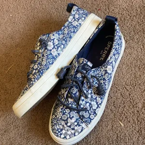 Sperry Blue Floral Boat Sneakers thumbnail 4