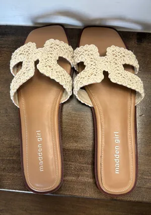 Slides Sandals Size 9 Ivory Cream Color thumbnail 2