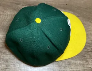 New Era Oakland Athletics A's Fitted 59Fifty Sz 7 3/8 MLB Green Yellow On Field thumbnail 6