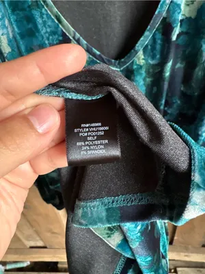 Midnight Doll Teal Floral Whimsigoth Velvet Mini Dress thumbnail 4
