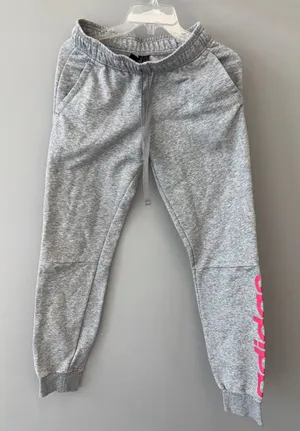 Adidas Grey and Pink Women’s Sweats pants thumbnail 1