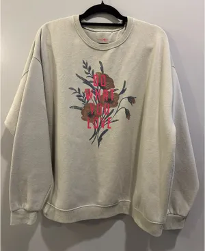 Natural Life Do What You Love Floral Crewneck thumbnail 1