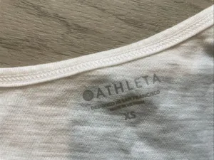Athleta White Scoop Neck Tank Top thumbnail 2