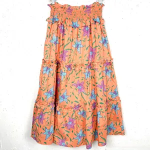 Tuckernuck Hyacinth House Odette Maxi Skirt Floral Multi Orange Size Small thumbnail 3