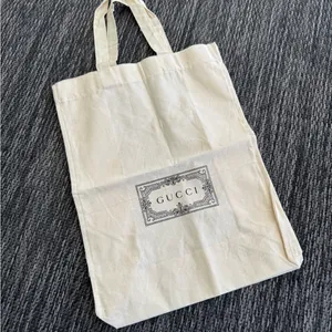 Gucci Tote Bag Cream Canvas Cotton thumbnail 2
