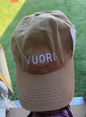 NWT Vuori Tan Embroidered Logo Baseball Hat thumbnail 1