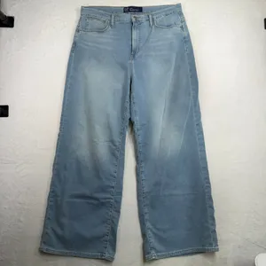 Gap 32 14 Jeans High Rise Wide Leg Sweatpant Light Wash Grunge Punk Festival thumbnail 2