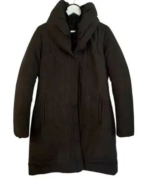 Elie Tahari down fill cocoon puffer jacket charcoal size M thumbnail 1