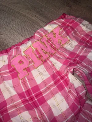 PINK Victoria’s Secret VINTAGE STYLE 2008 OG VS PINK Y2K Hot Pink Plaid Pj Pants thumbnail 5