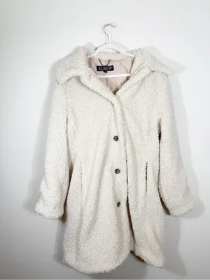 J. Crew Teddy Sherpa Lady Coat Cream Cozy Winter Size 2X thumbnail 2