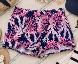 Lilly Pulitzer Hazelle Stretch Shorts Nauti Navy Beyond The Sea Scallop 4 thumbnail 1