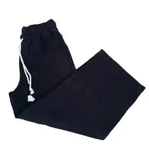 Old Navy Black Y2K Drawstring High Waisted Textured Soft Wide Leg Cozy Pants S thumbnail 7