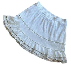 OLD NAVY Eyelet Cut Out Crepe-like Linen-like Mini Skirt - Medium thumbnail 1