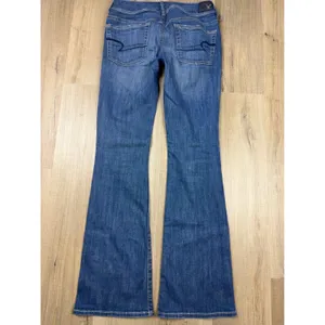 Y2K American Eagle Low Rise Kick Boot Jeans Womens 8 Long Blue Super Stretch thumbnail 8