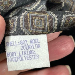 VTG‎ JOFELD BY FORSTMANN WOOL BLEND WOMEN LONG COAT 80-90s CLASSIC SZ 12 BLACK thumbnail 8