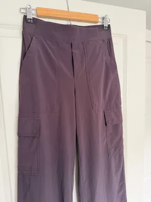 Athleta Brooklyn Heights High Rise Purple Cargo Pants Size 0 thumbnail 4