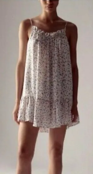 ✨ Zara Spaghetti Straps Floral Mini Baby Doll Dress✨ thumbnail 1