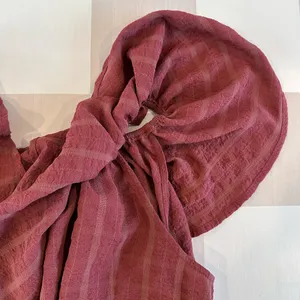 Urban Outfitters maroon grid off the shoulder ruffle coquette top thumbnail 4