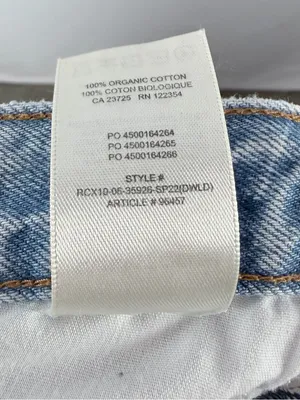 Denim Forum The Romy Mid Rise Classic Straight Leg Jeans Light Blue 23 x 30 Long thumbnail 8