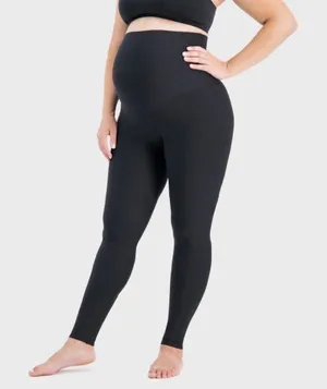 Glow Maternity Cooling Leggings Womens Small Black Full Length Pregnancy EUC thumbnail 1