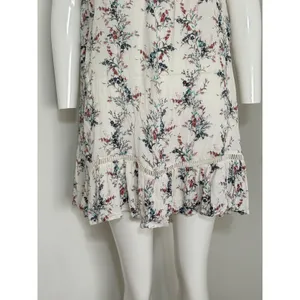 O’Neill Women’s Mini Dress Size S White Floral Print Halter Neck Rayon Beach thumbnail 3