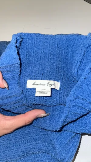American Eagle Outfitters Blue Sweater Knit Pullover thumbnail 3