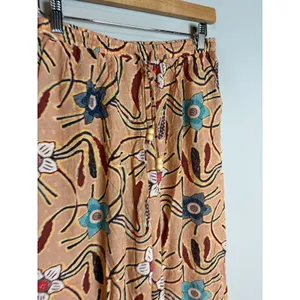 Christian Siriano apricot patterned boho wide leg pants thumbnail 4