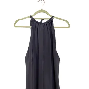 Black Shimmer High Neck Maxi Gown Open Back Formal Dress Sz S thumbnail 3