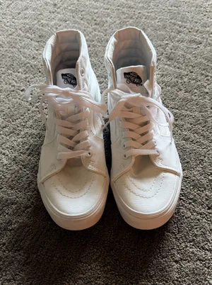 NWOT Vans White High-Top Canvas Sneakers thumbnail 1