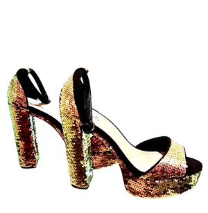 Qupid Esme-11 Sparkly Sequin Embellished Hidden Platform Heels thumbnail 10
