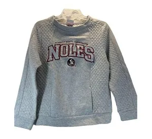 FSU NOLES Sweatshirt Quilted Front Pockets Embroidered Women Small thumbnail 1