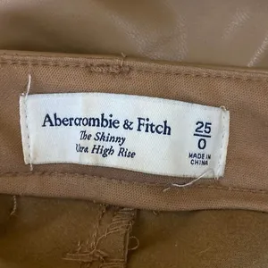 Abercrombie & Fitch Brown Faux Leather Skinny High Rise Split Hem Pants Size 25 thumbnail 4