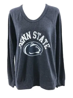 NCAA Penn State Nittany Lions Womens Sweatshirt Lightweight Black Size S thumbnail 1