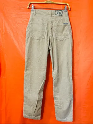 Women’s Beige Corduroy Wide-Leg Jeans thumbnail 3