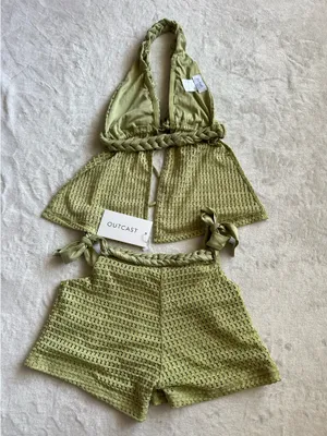 Outcast Clothing Benni Top Matcha Benni Shorts Matcha Set thumbnail 7