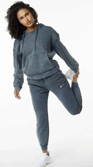 ALPHALETE Women’s Terry Oversized Hoodie - Blue Topaz ,Size Small thumbnail 1