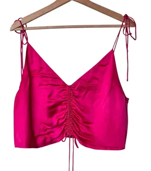 Aritzia Wilfred verso camisole Sz Large hot pink cinched thumbnail 1