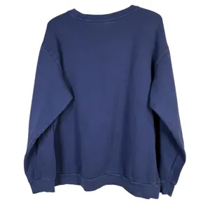 Victoria's Secret PINK Sweatshirt Navy Blue Striped Logo Pullover - Size Large thumbnail 2